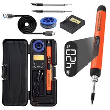 Saldatore Elettrico a Batteria 800mAh Kit Temperatura Regolabile Tipo C USB