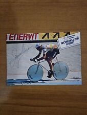 CARTOLINA FRANCESCO MOSER MEXICO CITY km/h 51.151 RECORD DELL'ORA autogr.Stampat