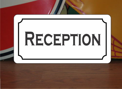 Insegna metallo reception - metallo,