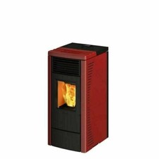 Stufa a pellet Ravelli R70 7 kW ventilata laterali in acciaio top in maiolica