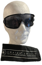 Occhiali da sole vintage anni '80 Swatch Shield Alpina montatura grigia rari