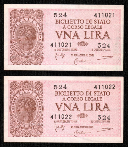 Lotto banconote italiane - lotto, 1
