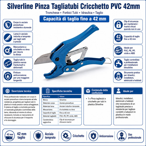 Pinza tagliatubi cricchetto - pinza,