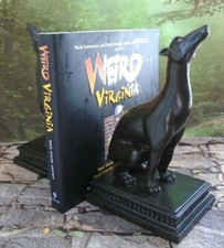 Fermalibri cane cucciolo Whippet vintage