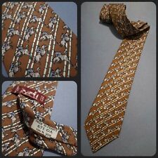 CRAVATTA (TIE) HERMES paris vintage  671-OA made In France 