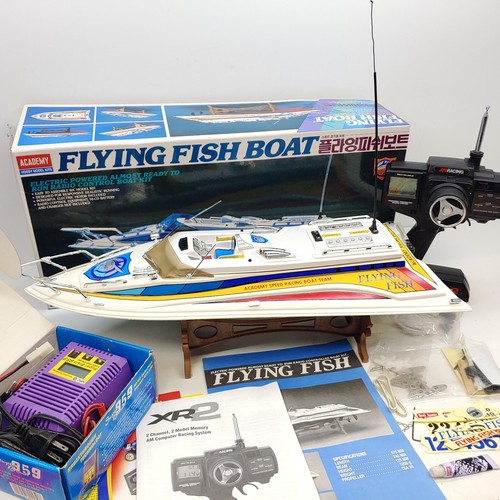 Vintage flying fish boat - flying,