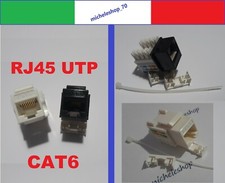 presa di rete dati rj45 cat6 UTP colore nero o bianco frutto keystone internet
