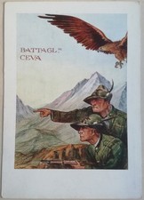 CARTOLINA 1 REGGIMENTO ALPINI BATTAGLIONE CEVA ALPINISMO MILITARE AQUILA M3
