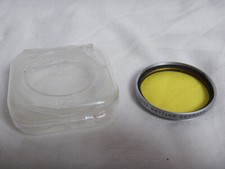LEICA LEITZ Yellow FILTER Filtro 39mm No.1 Excellent M6 M5 Made in Germany +CASE