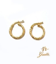 Orecchini Cerchio in ORO GIALLO Lucidi e Satinati ORO 18KT 750% List. 285€