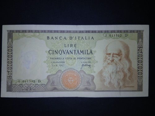 50000 lire leonardo vinci - lire,