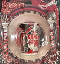 Set piatti milan rosso - rosso, nero