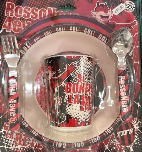 Set piatti milan - set, rosso