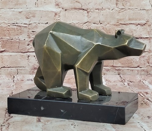 Bronzo geometrico orso statua - bronzo,