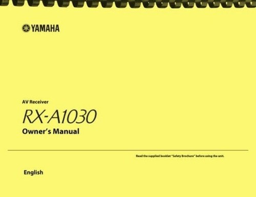 Yamaha aventage a1030 - aventage, rx-a1030