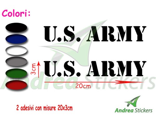 Adesivo scritta army 2 - army,