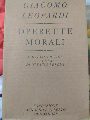 Leopardi operette morali - operette,