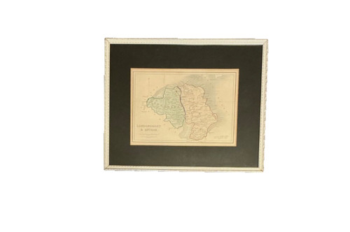 Antica mappa colorata delle