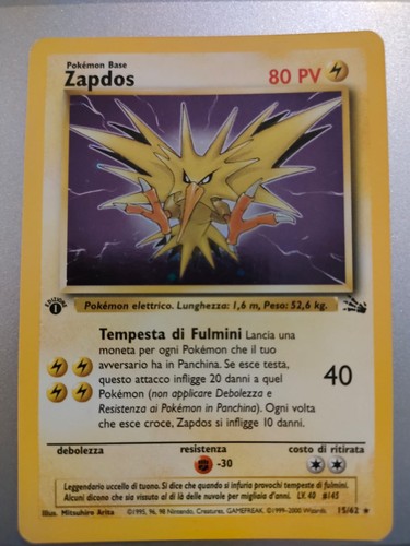 Zapdos holo 1 edition - holo,