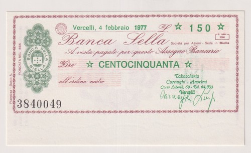 Miniassegni banca sella - miniassegni,