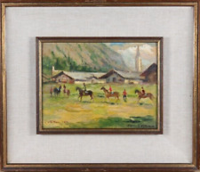 Felice Vellan (Torino 1889 - 1976) Quadro Dipinto PAESAGGIO OLIO Opera su Tavola