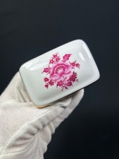 Herend  Hungary Apponyi Rosa Scatola Cofanetto  Portagioie  Originale Porcellana