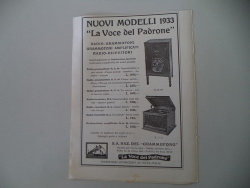 Advertising pubblicità 1932 - pubblicità,