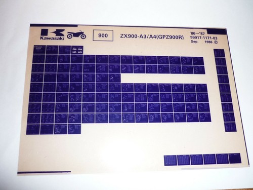 Kawasaki microfiche zx750 h1 - ,