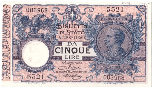 Lire 1904 italia - 5,