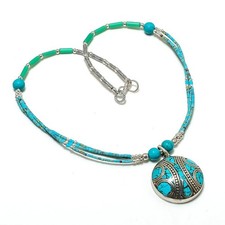 Collana fatta a mano turchese