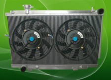 For Nissan Fairlady 350 Z 350Z 2003 2004 2005 2006 Z33 Alu Radiator + FAN AT/MT