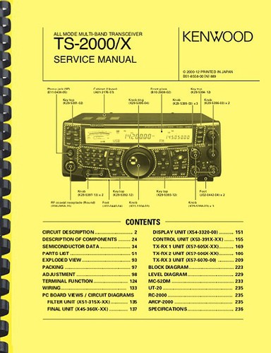 Kenwood 2000 2000x - ts-2000, ts-2000x