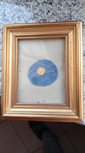 Quadretto con moneta oro - con, d'oro