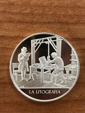 LA LITOGRAFIA - STAMPA -   MEDAGLIA ARGENTO  SILVER  .925 FDC PROOF Gr. 14