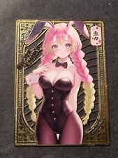 MITSURI KANROJI - DEMON SLAYER - GODDESS STORY - GOLD METAL CARD - SEXY BUNNY