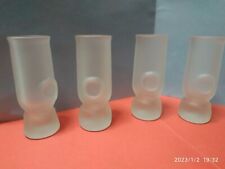 SET 4 BICCHIERI VODKA LIMONCELLO VETRO SATINATO ANNI 70