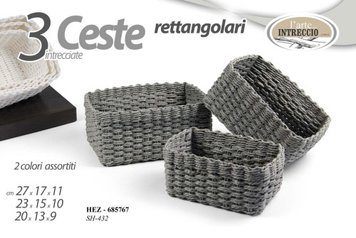 Set ceste rettangolari corda - set, 3