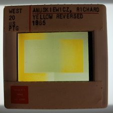 Richard Anuszkiewicz diapositiva vetro 35 mm arte rovesciata giallo 1965
