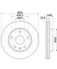 2x DISCO FRENO 23539 PER