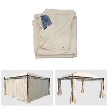 B-Ware Set di 4 Parete Laterale per Pergola Calpe, Parete di Ricambio Gazebo 4x3m, Crema