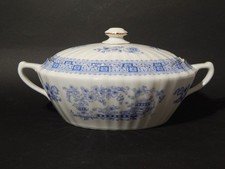 ANTICO RARA ZUPPIERA CENTROTAVOLA PORCELLANA BAVARIA SELTMANN WEIDEN BLAU CHINA