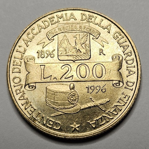 Moneta italia 200 lire 1996 - italia,