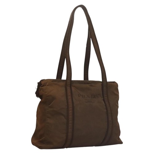 Borsa tote prada nylon marrone - borsa,