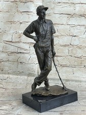 Statua Golfista Golf In Bronzo