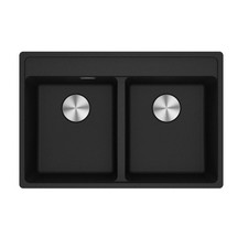 FRANKE 114.0661.675 LAVELLO 2 VASCHE 76x51 IN FRAGRANITE NERO