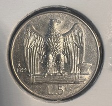 Kingdom 5 LIRE 1929 2R ITALIAN