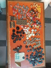 Lotto bottoni vintage anni '60 e '70 + Fibbie e bottoni in pelle 