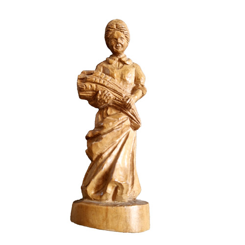 Statuina donna con spighe - , in
