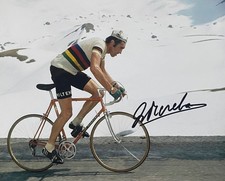 Eddy Merckx Tour De France leggenda del ciclismo foto autografata firmata + certificato di autenticità