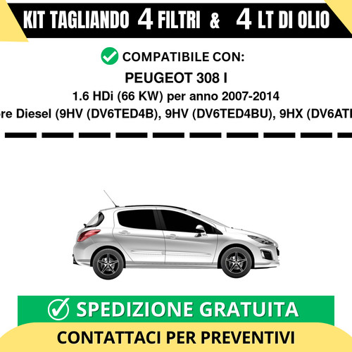 Tagliando per peugeot 308 - 308, i